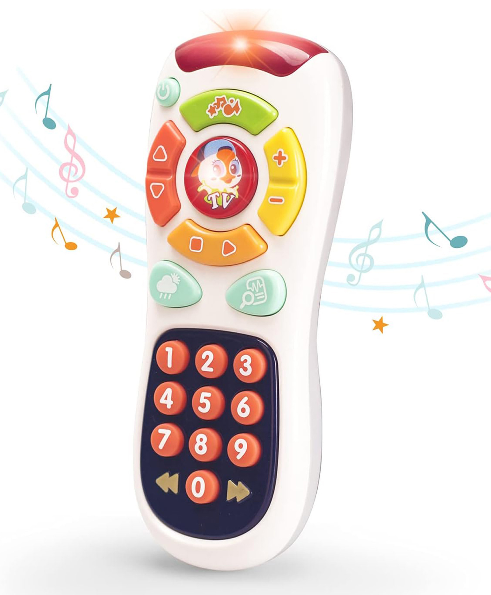 NEGOCIO Baby TV Remote Control Toys with Light Music Learning Remote Toys for Baby Toddlers Infants Kids Boys or Girls Birthday Gifts Holiday Stocking Stuffers Present 6 Months Up (Color May Vary)-image-33