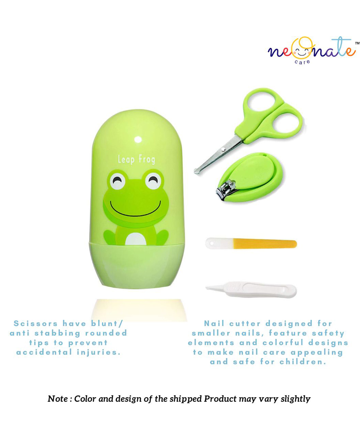 NeonateCare Baby Infant and Toddler Grooming Kit with Scissors -Green Frog( Color and design may vary)-picture-45