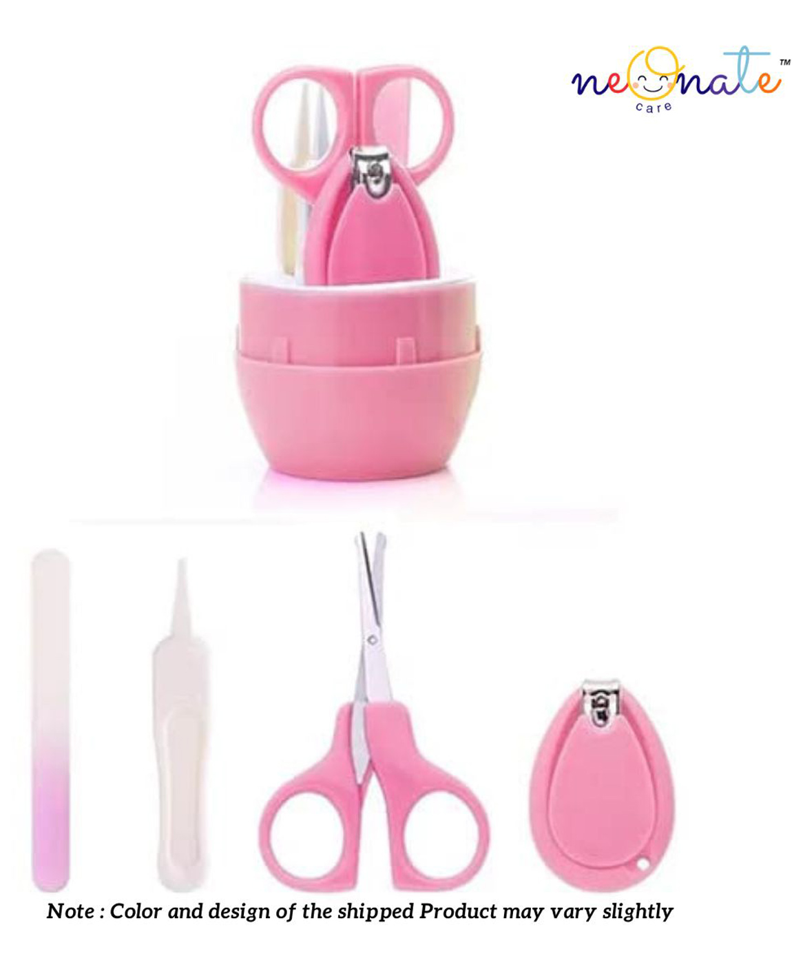 NeonateCare Baby -  Infant and Toddler Pink Grooming Kit with Scissors The Best Unique Baby Shower Gift for Girls and Boys - Multicolor ( color and design may vary)-picture-31