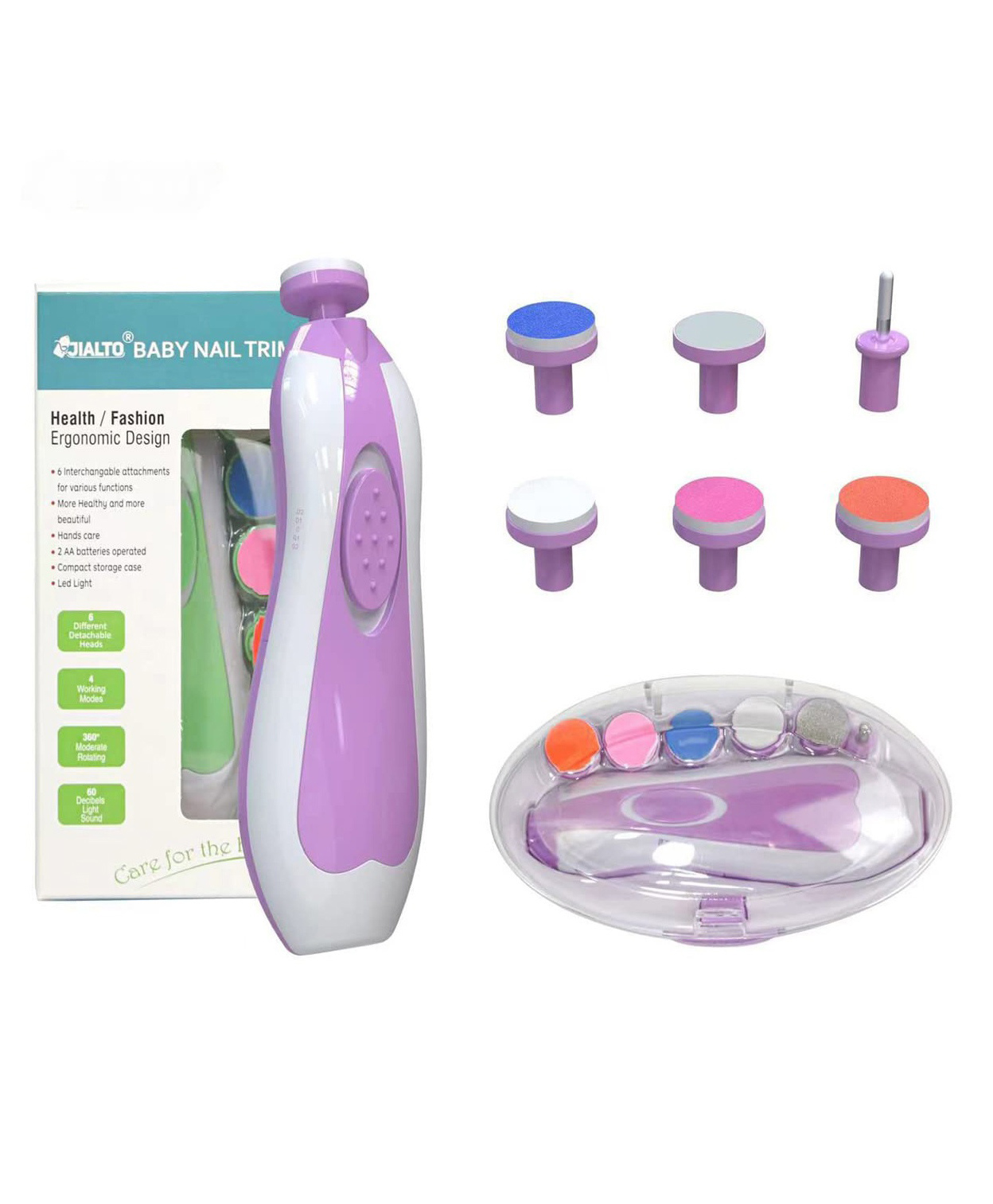 NeonateCare Baby Nail Clippers Safe for Newborn Toddler Toes Fingernails Care Trim Kit 6 Grinding Heads - MultiColor (Color and design may vary)-image-25