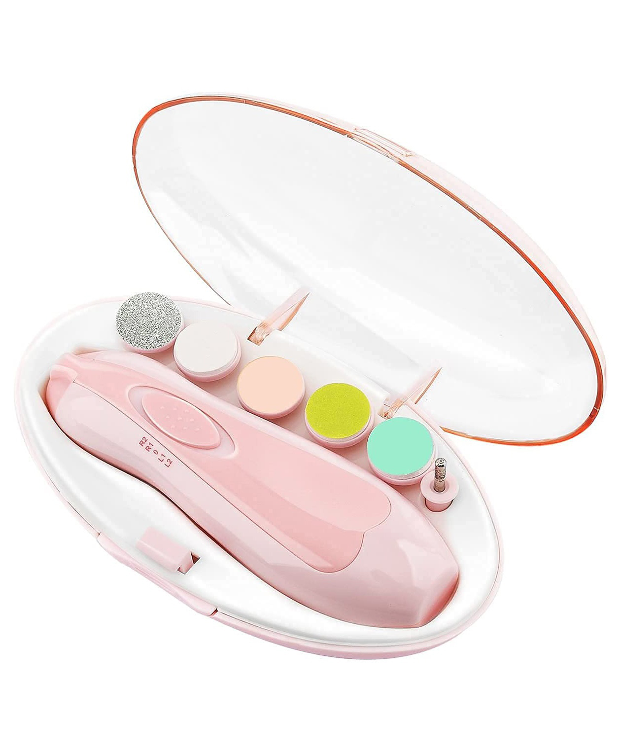 NeonateCare Baby Nail Clippers Safe for Newborn Toddler Toes Fingernails Care Trim Kit 6 Grinding Heads - Pink( Color and design may vary)-image-23
