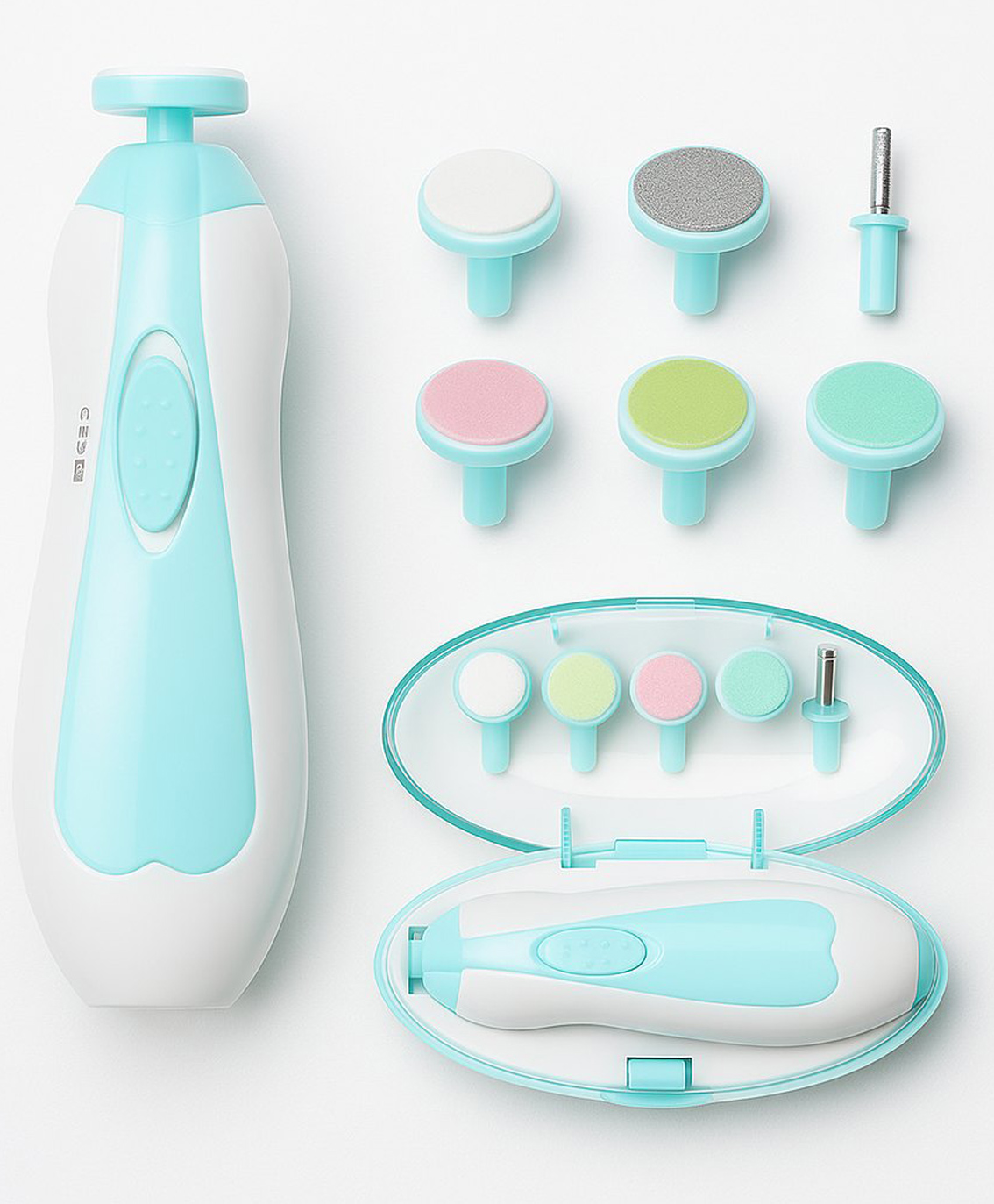 NeonateCare Baby Nail Trimmer Electric Safe Baby Nail Clippers Manicure Set Trim Polish Grooming kit for Newborn Toddler or Adults Toes Fingernails( Color and design may vary)-picture-26