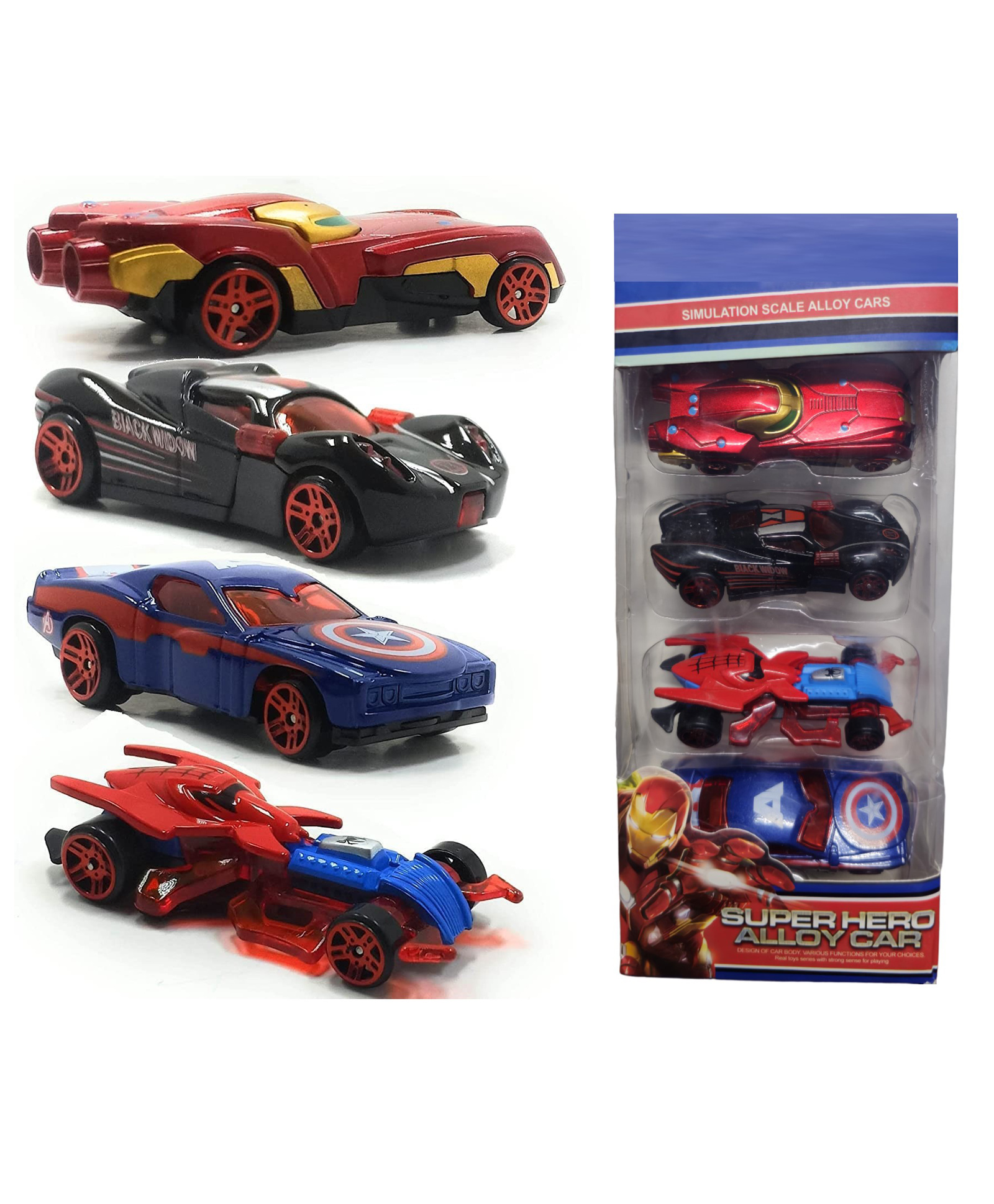 ADKD Mini Metal Free Wheel Die Cast Car For Kids Pack Of 4- (Colours & Designs May Vary)-picture-16