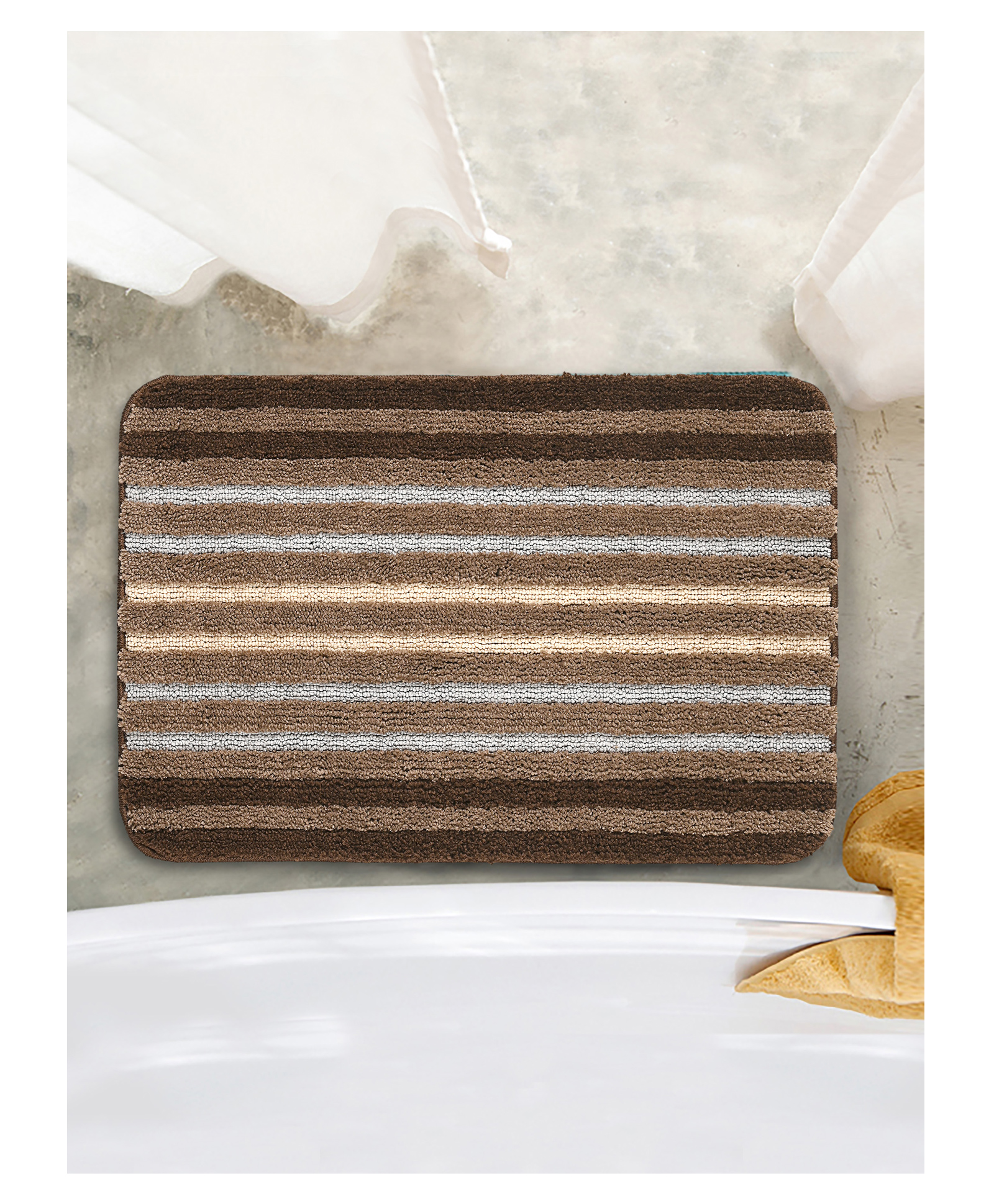 Saralhome  Wow Antiskid Bathmat (Brown. 40cm x 58cm-image-24