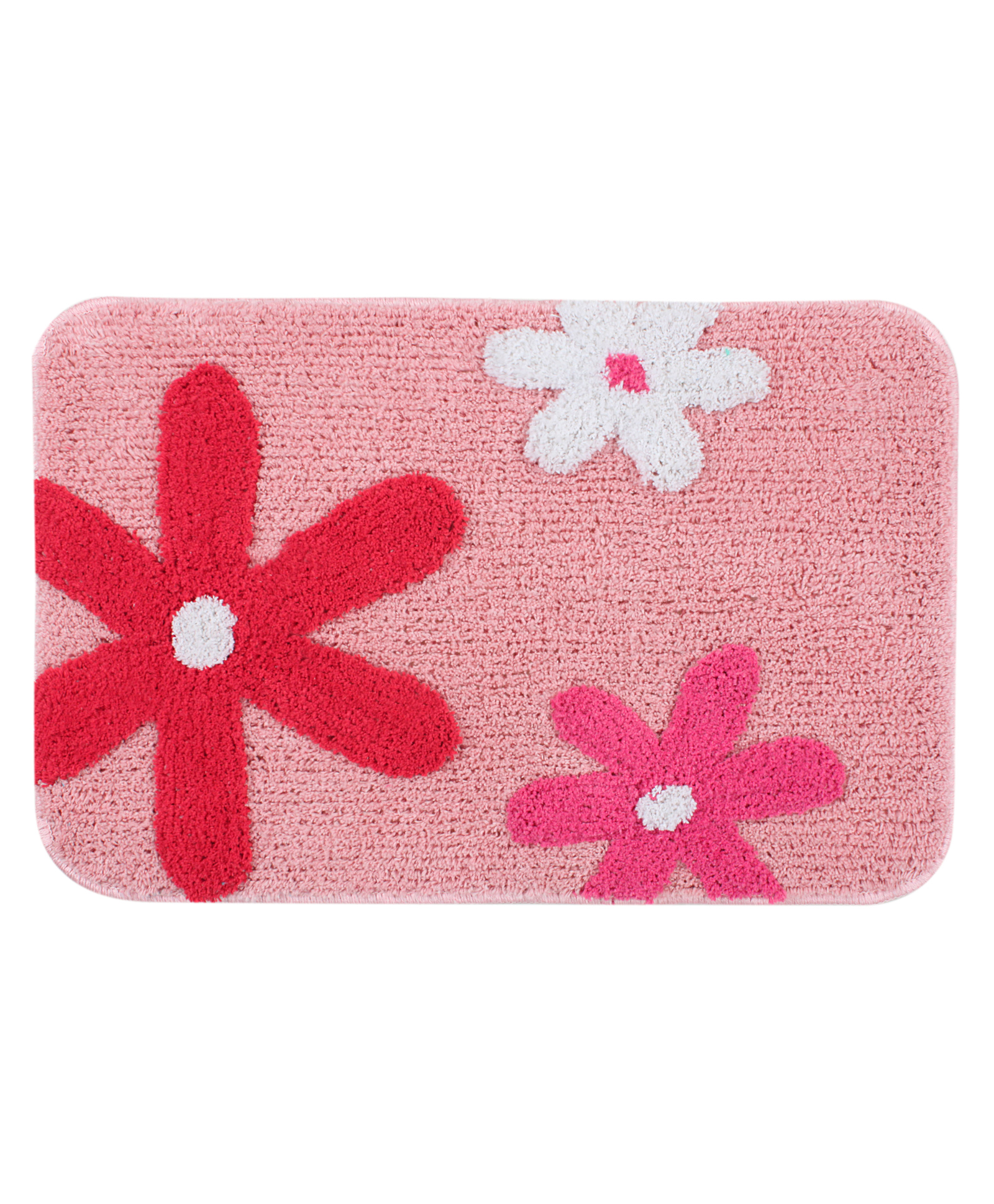 Saral Home  Cotton Anti Slip Bathmat- Pink-image-26