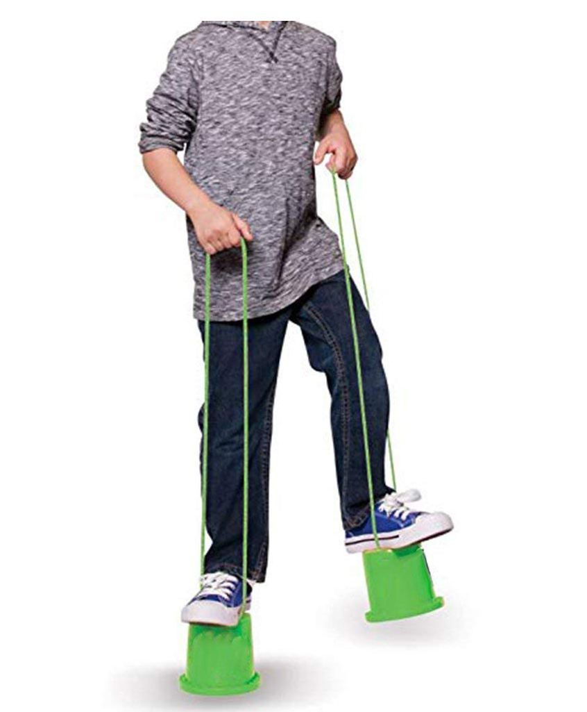 Hop N Play Plastic Outdoor Fun Walking Stilts & Balance Training Kids - 1 Pair (Color May Vary)-image-28