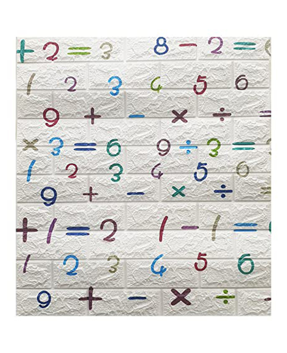 Hop N Play 10 Pcs PE Foam 3D Educational Wall Panel Stickers - Multicolor-image-23