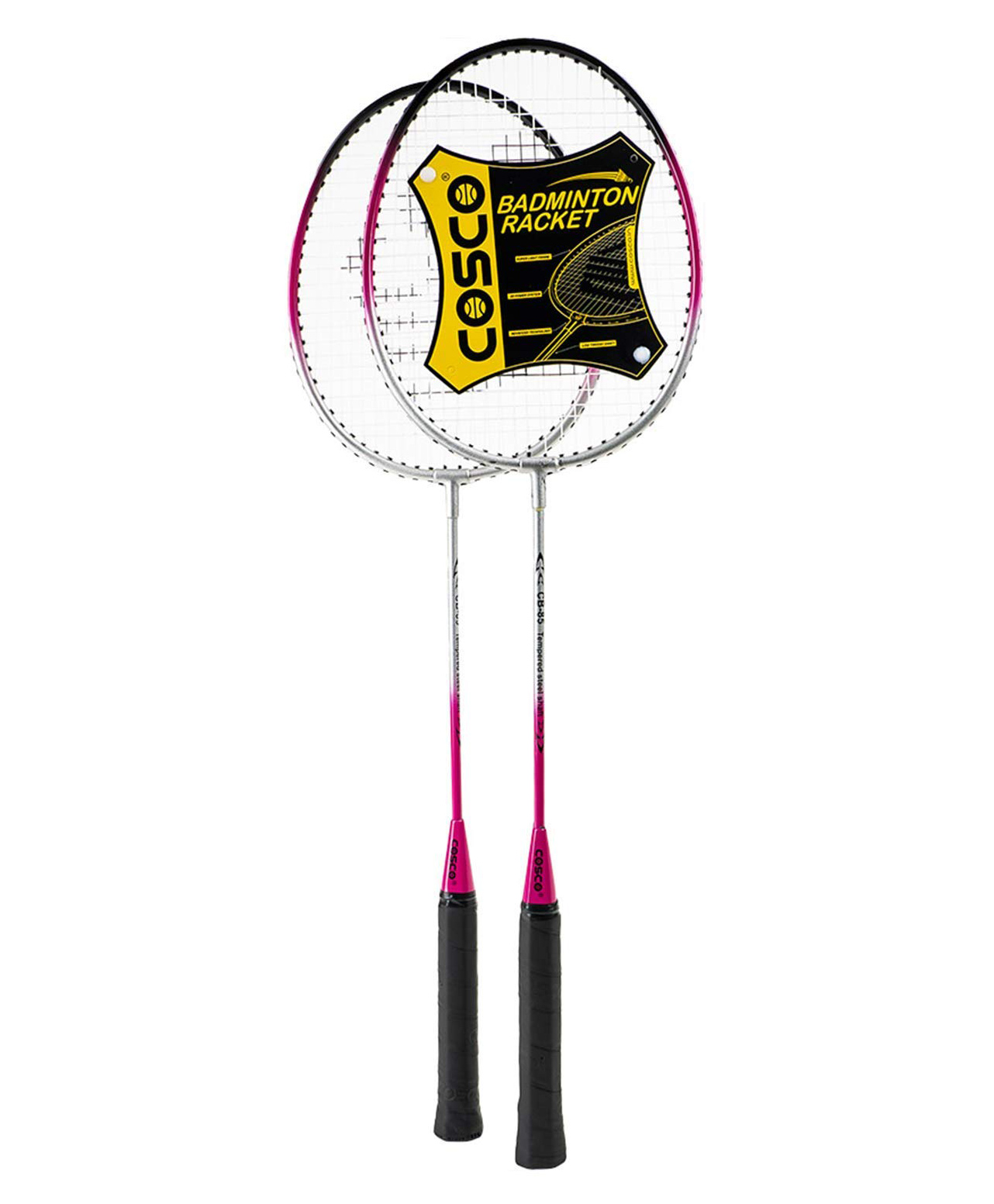 Cosco CB 85 Aluminium Steel Badminton Twin Racket Full- Multicolor-picture-11