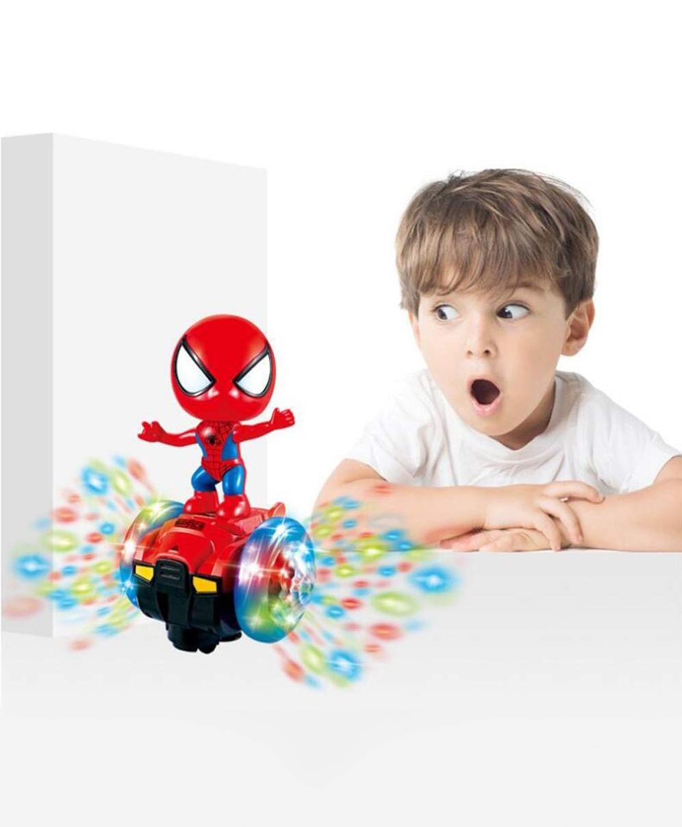 YAMAMA Dancing Super Spider Man Car Toy With 360 Degree Rotating 4D Lights And Music For Kids - Multicolor-image-43