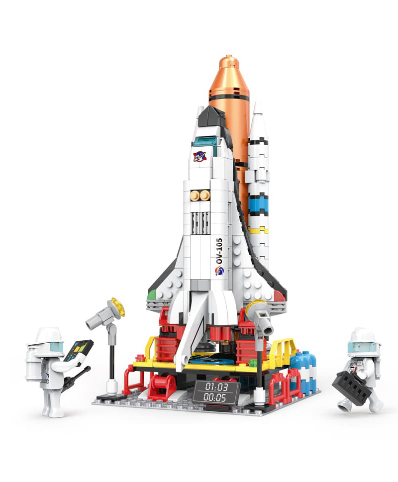 YAMAMA Space Shuttle Rocket Launch Building Toy Educational Construction Learning Blocks Set for Kids 404 pieces - Multicolor-image-22