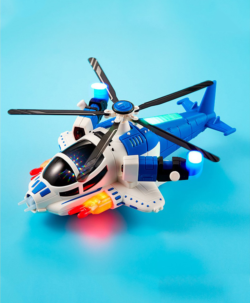 YAMAMA Battery Operated Combat Fighter Helicopter Toy With 360 Degree Rotating Universal Wheel Lights And Music For Kids  Color May Vary-image-21
