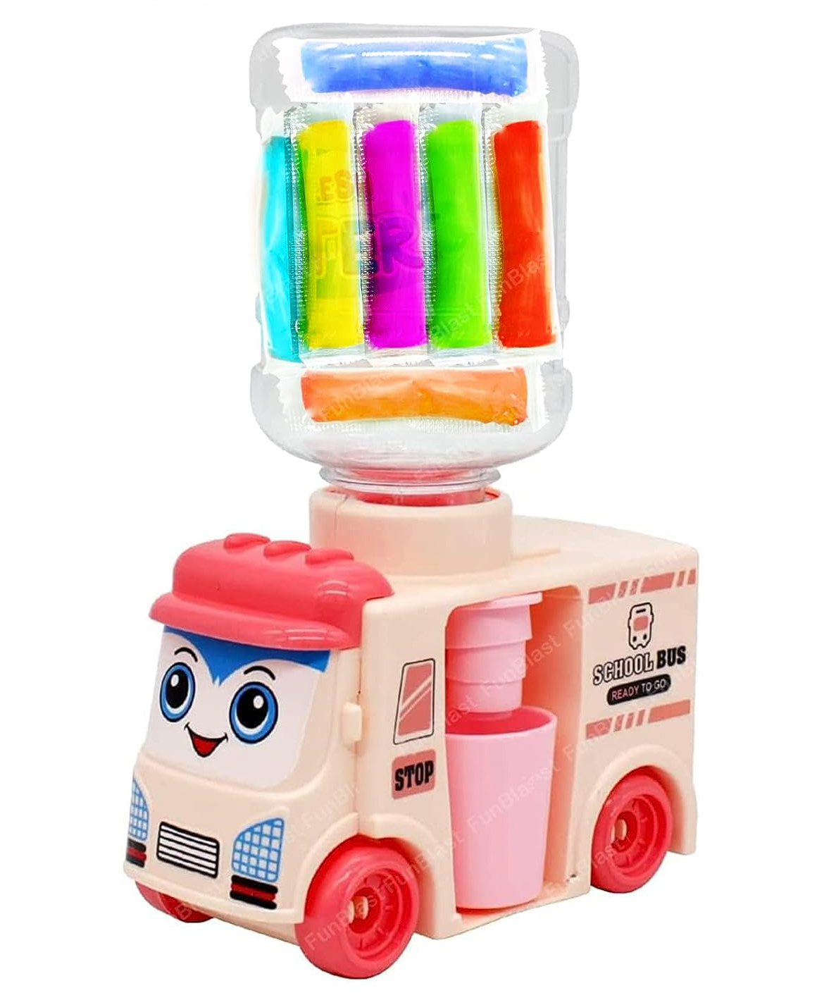 FunBlast Mini School Bus Toy with Water Dispenser and Clay for Kids  Multicolor-image-24