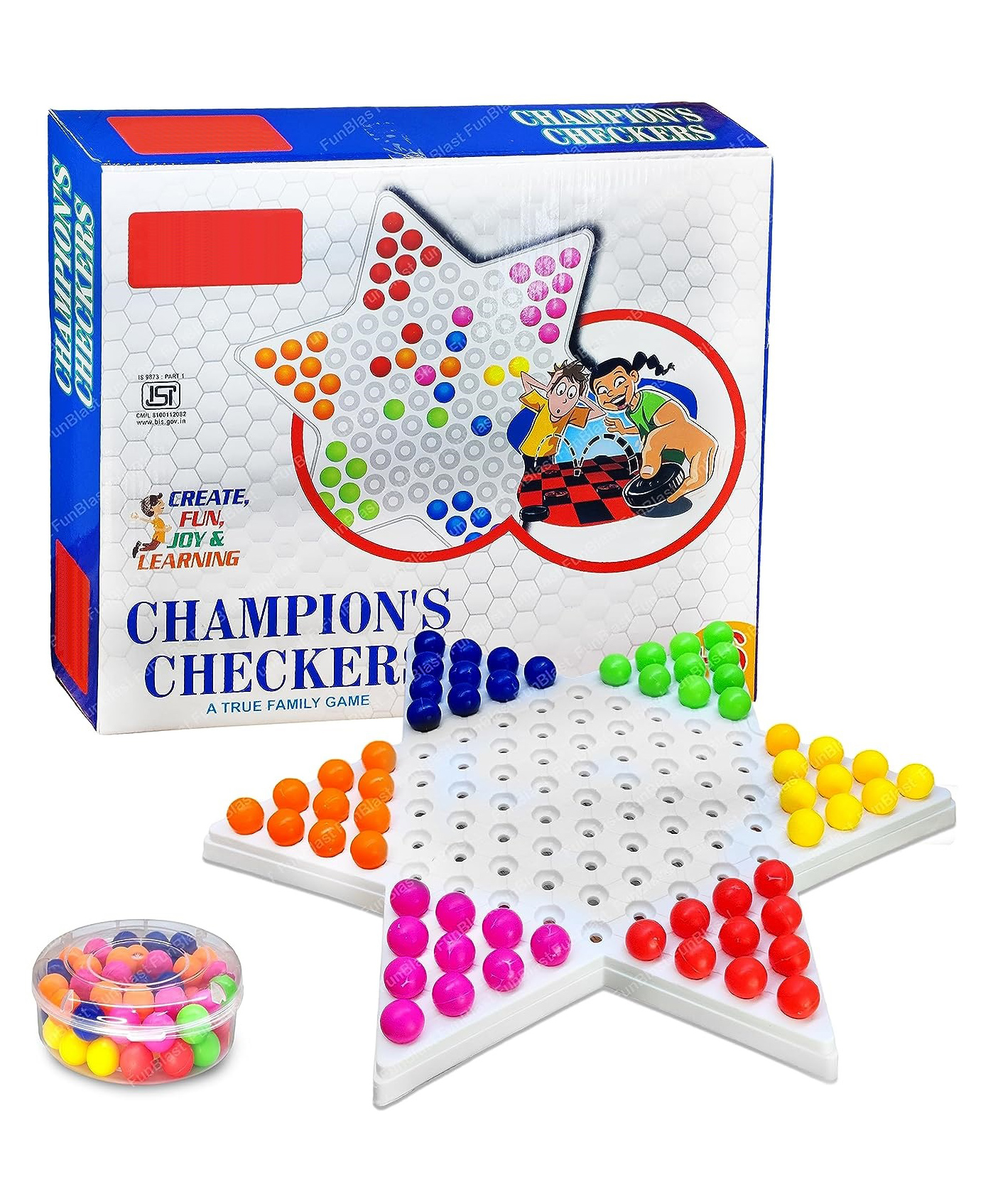 FunBlast Champions Checkers Board Game for Kids  Multicolor-image-13