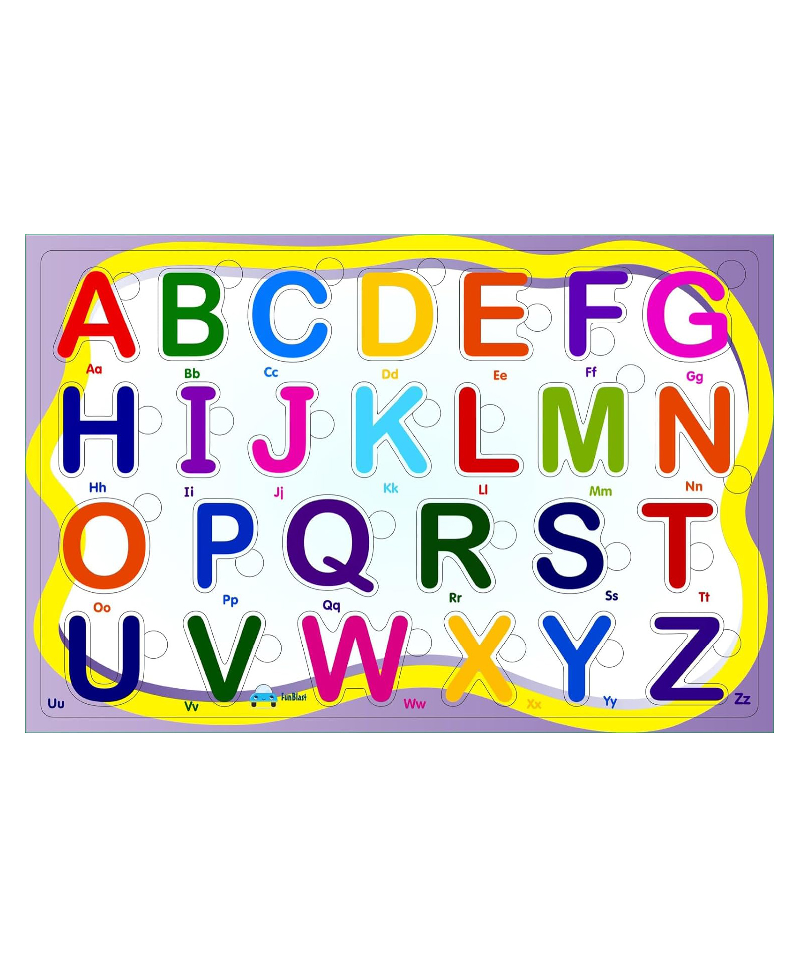 FunBlast Capital Letter Alphabet Puzzle Board Toy for Kids 26 Pieces -  Multicolor-image-5