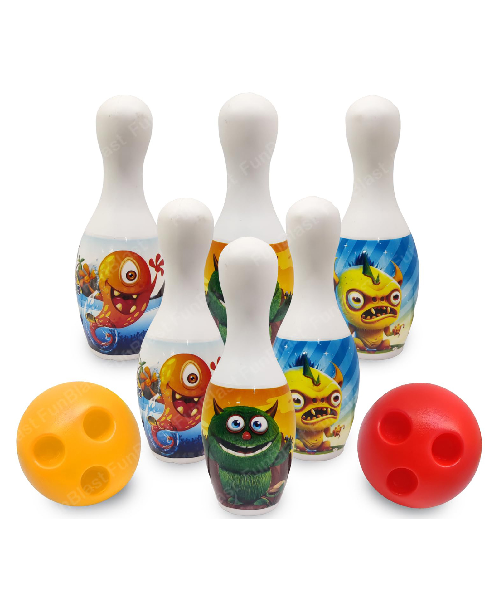 FunBlast Kids Bowling Play Set Toys with 6 Bottles and 2 Balls Game  Multicolor-image-6