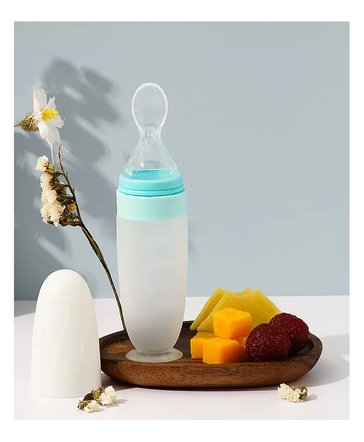 StarAndDaisy Baby Food Dispensing Spoon: Squeeze Feeder Dispenser for Baby - Self Feeding Bottle Spoon 90 ml (Blue)-image-23