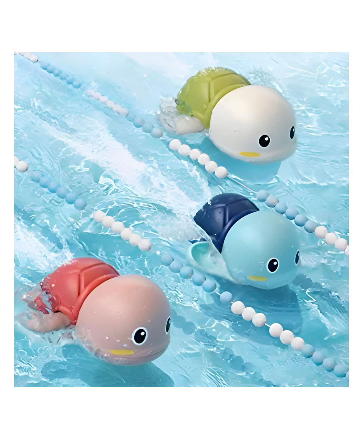 ARCADE TOYS Swimming Turtle Wind Up Water Floating Bath Toy Pack of 4 - Multicolour-image-18