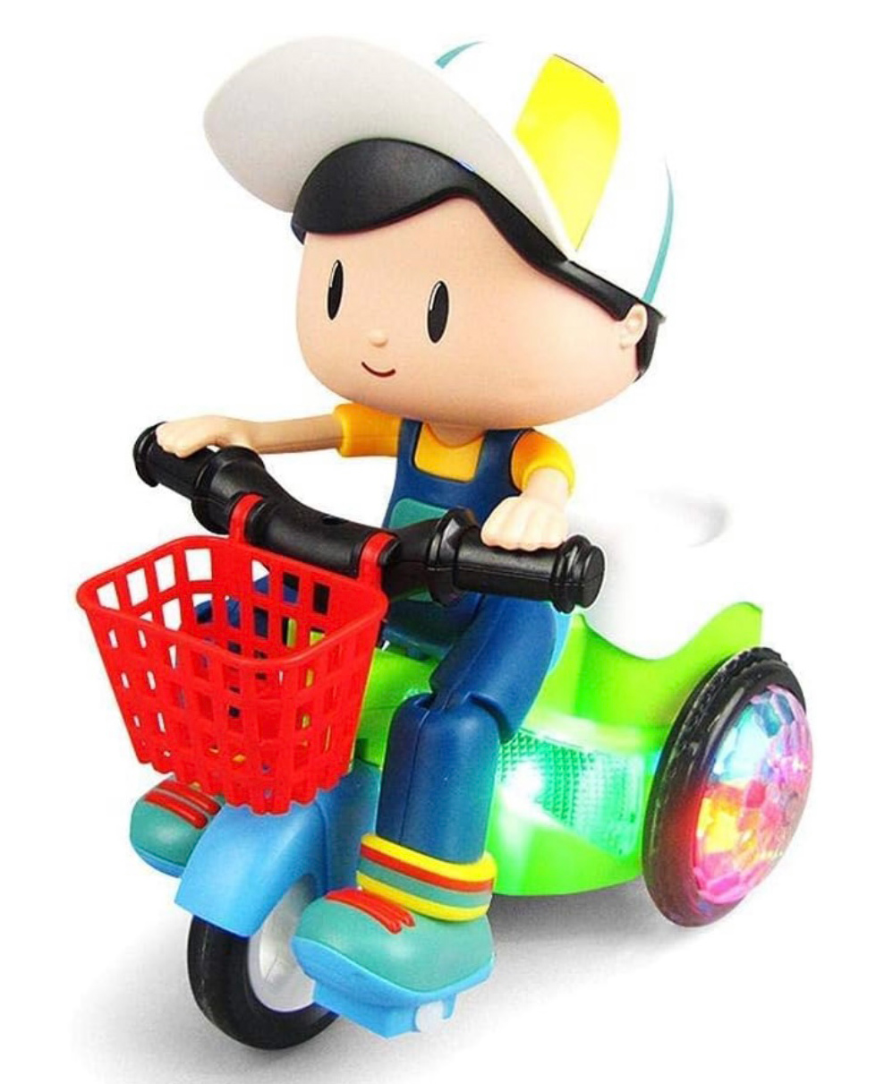 ARCADE TOYS Stunt Tricycle Bump and Go Toy with 4D Lights - Multicolor-image-46