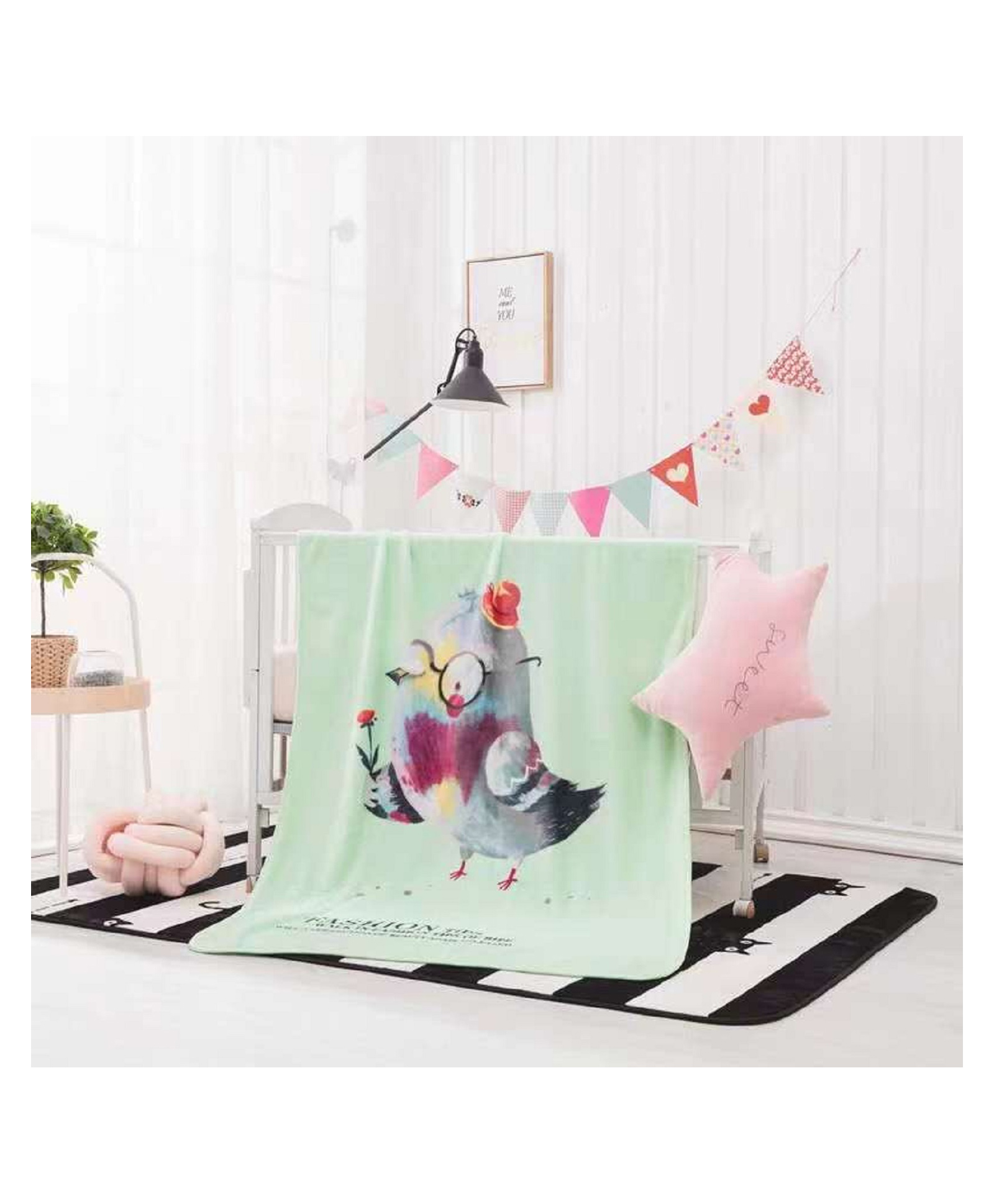 Butterthief Baby Blanket for Kids & Toddlers Bird Print - Color May Vary-image-49