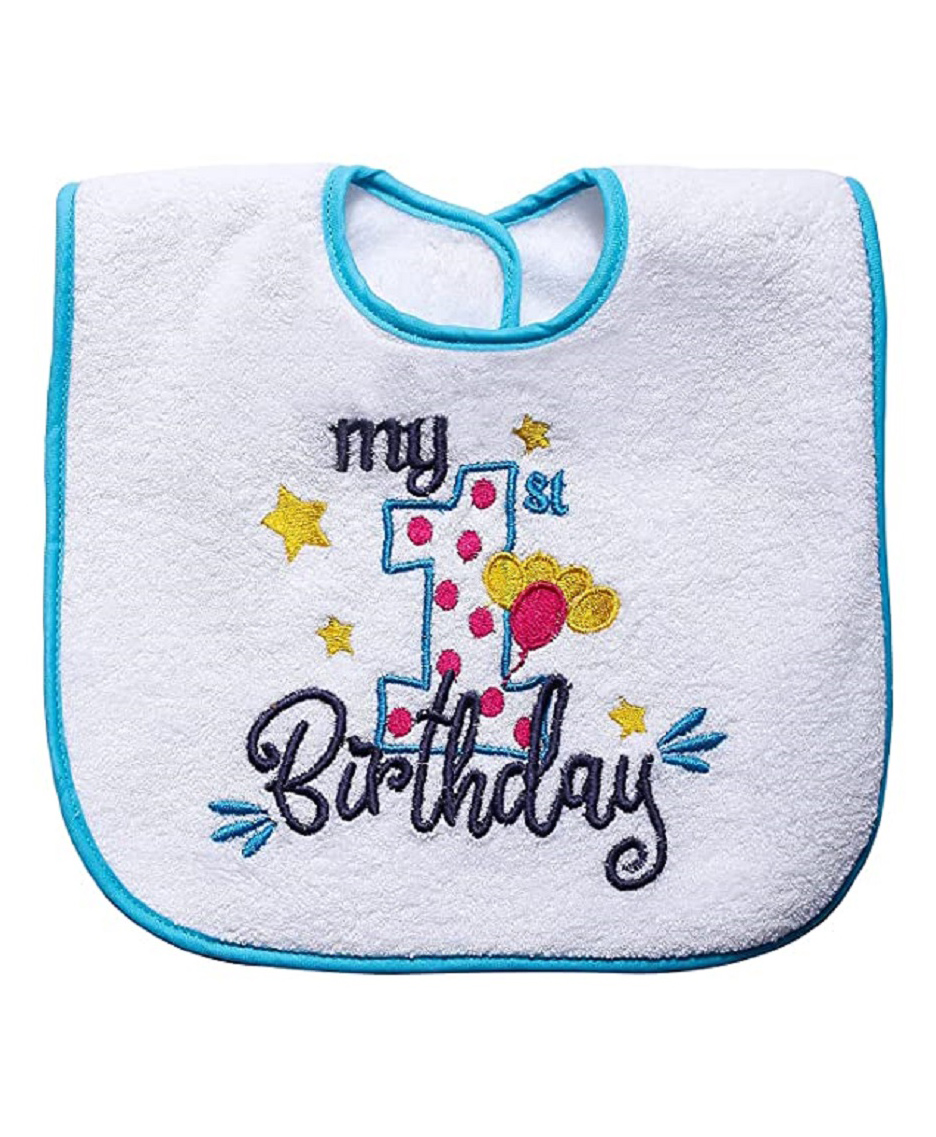 Butterthief Pure Terry Cotton Unisex Baby Feeding Reversible Bibs - Blue-image-4