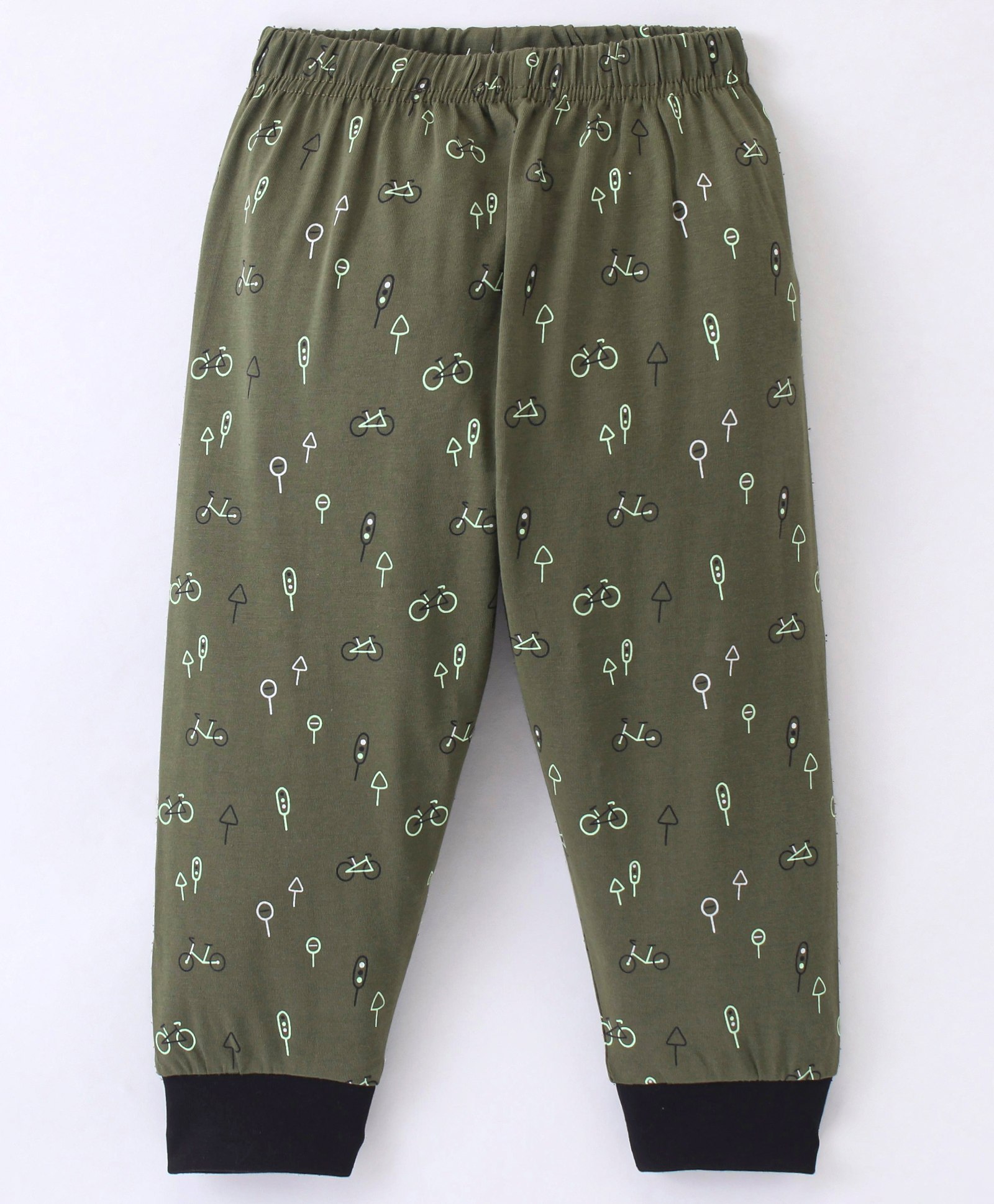 Ollypop Sinker Full Length Lounge Pant With Polar Bear Print - Green-picture-25