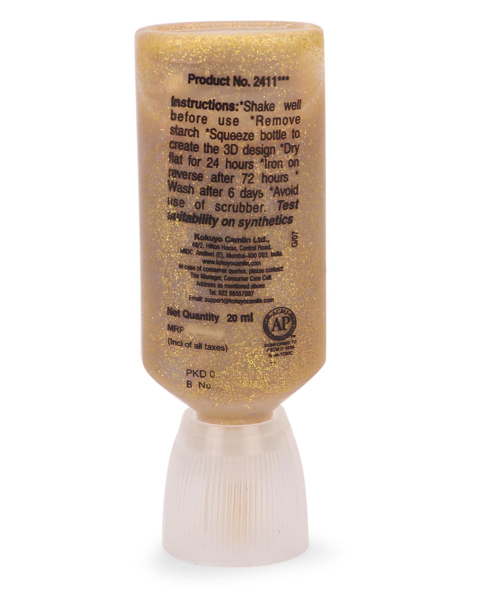 Kokuyo Camlin Fabrica Acrylic 3d Glitter Color Gold Online In