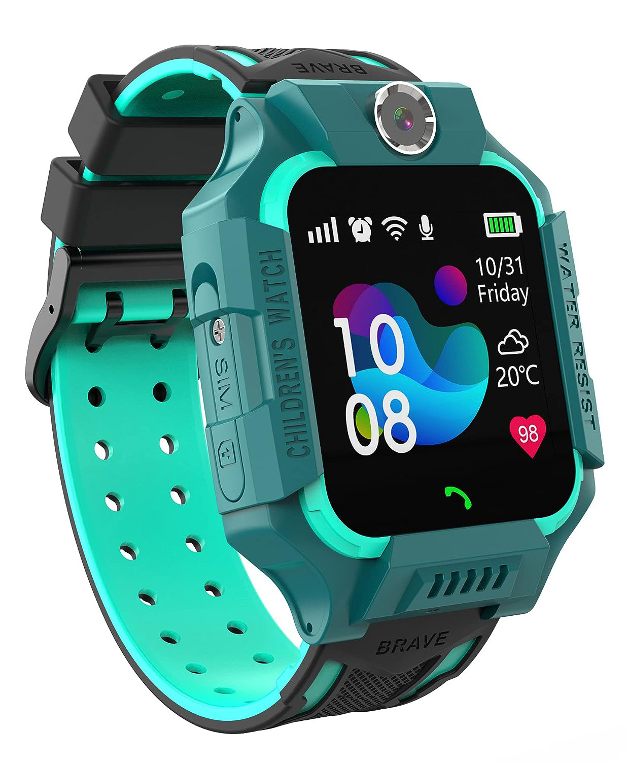 Wearfit Champ 2G Flash Waterproof Smartwatch With SOS Voice Calling And Location Tracking- Green-image-15