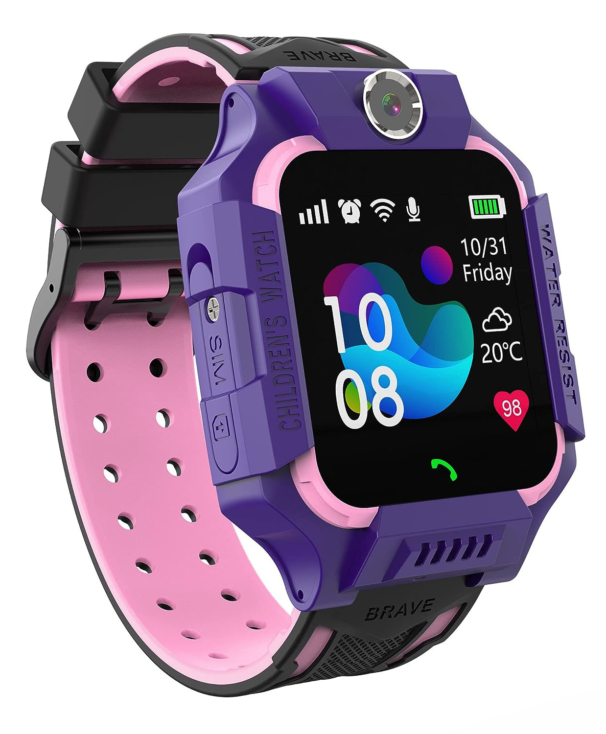 Wearfit Champ 2G Flash Waterproof Smartwatch With SOS Voice Calling And Location Tracking- Purple-image-14