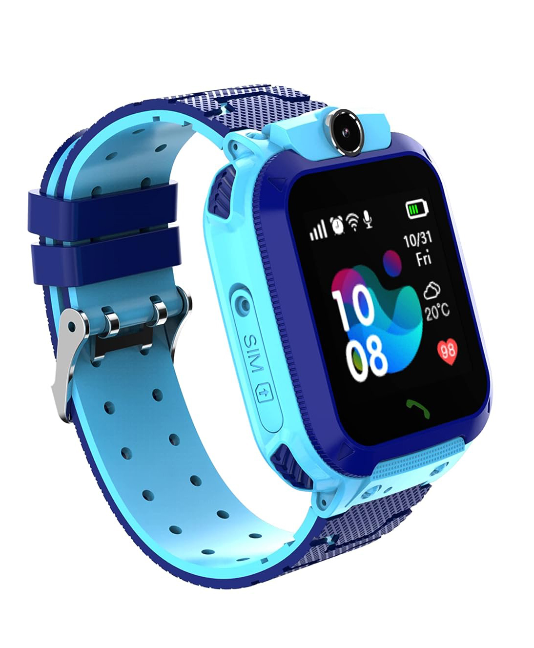 Wearfit Next Gen Champ 2G IP67 Waterproof Children Smart Watch With Voice & SOS Calling - Blue-image-37