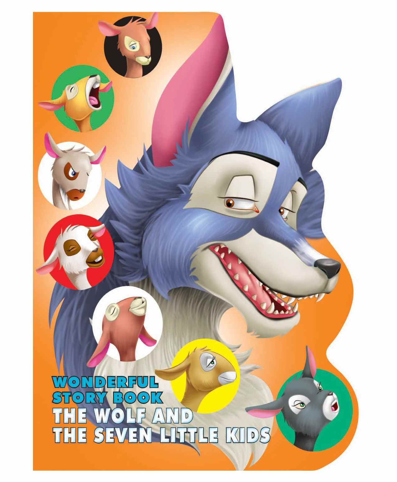 Dreamland The Wolf and the Seven Little Kids Wonderful Shape Story Board Books, 12 Pages Board Book-image-1