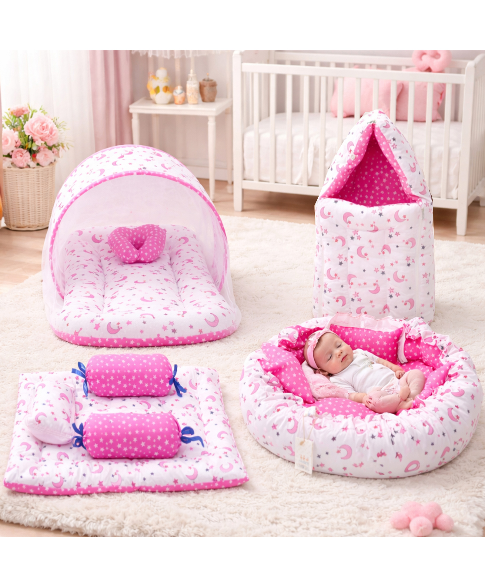 Fareto New Born Baby Fullset - Pink-image-4
