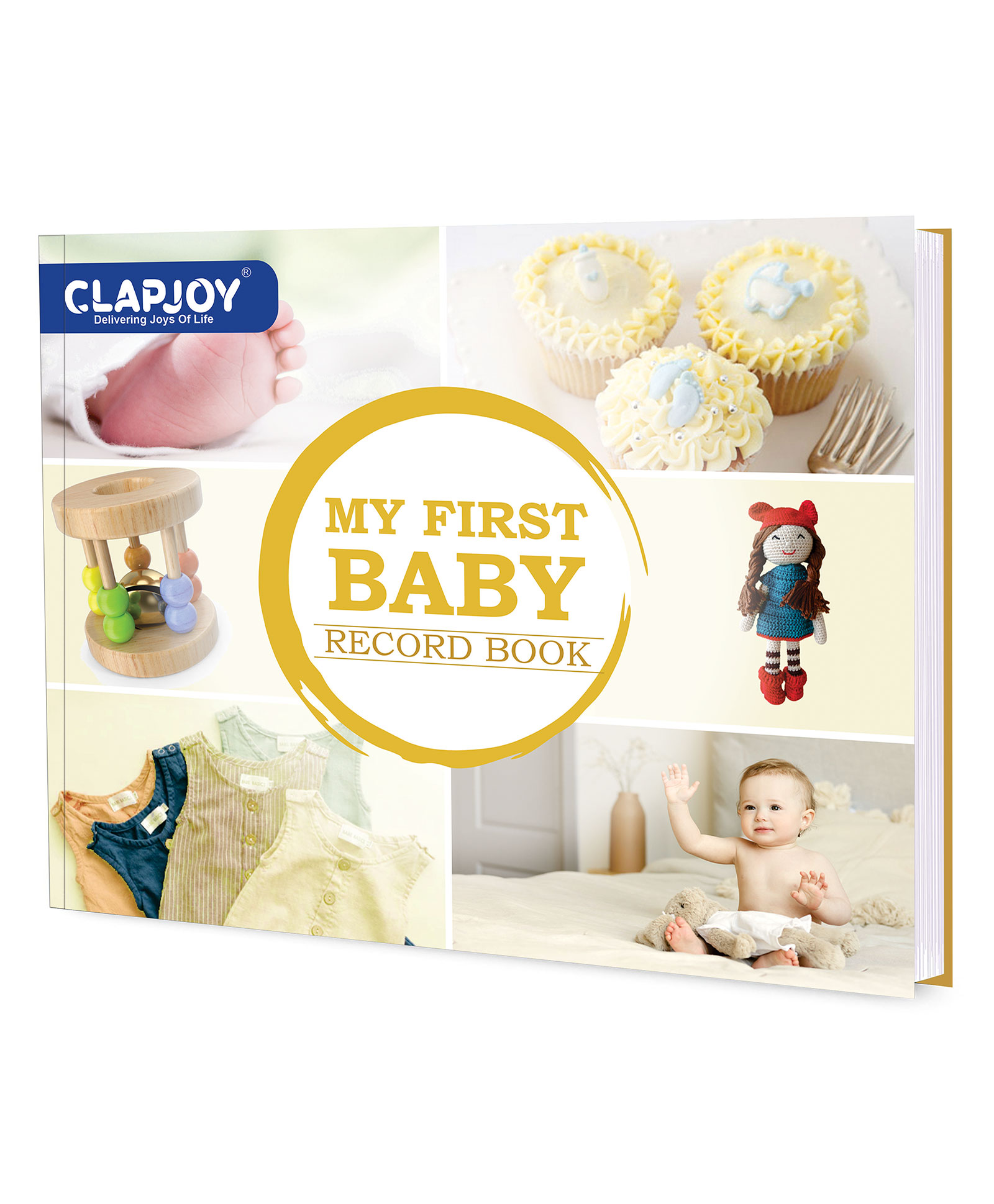 Clapjoy My First Baby Record Book Newborn Journal For Expecting Parents- English