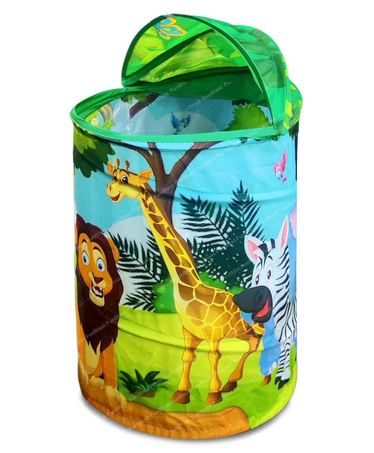 FunBlast Zoo Animal Print Foldable Multipurpose Storage Bag - Multicolour-image-0