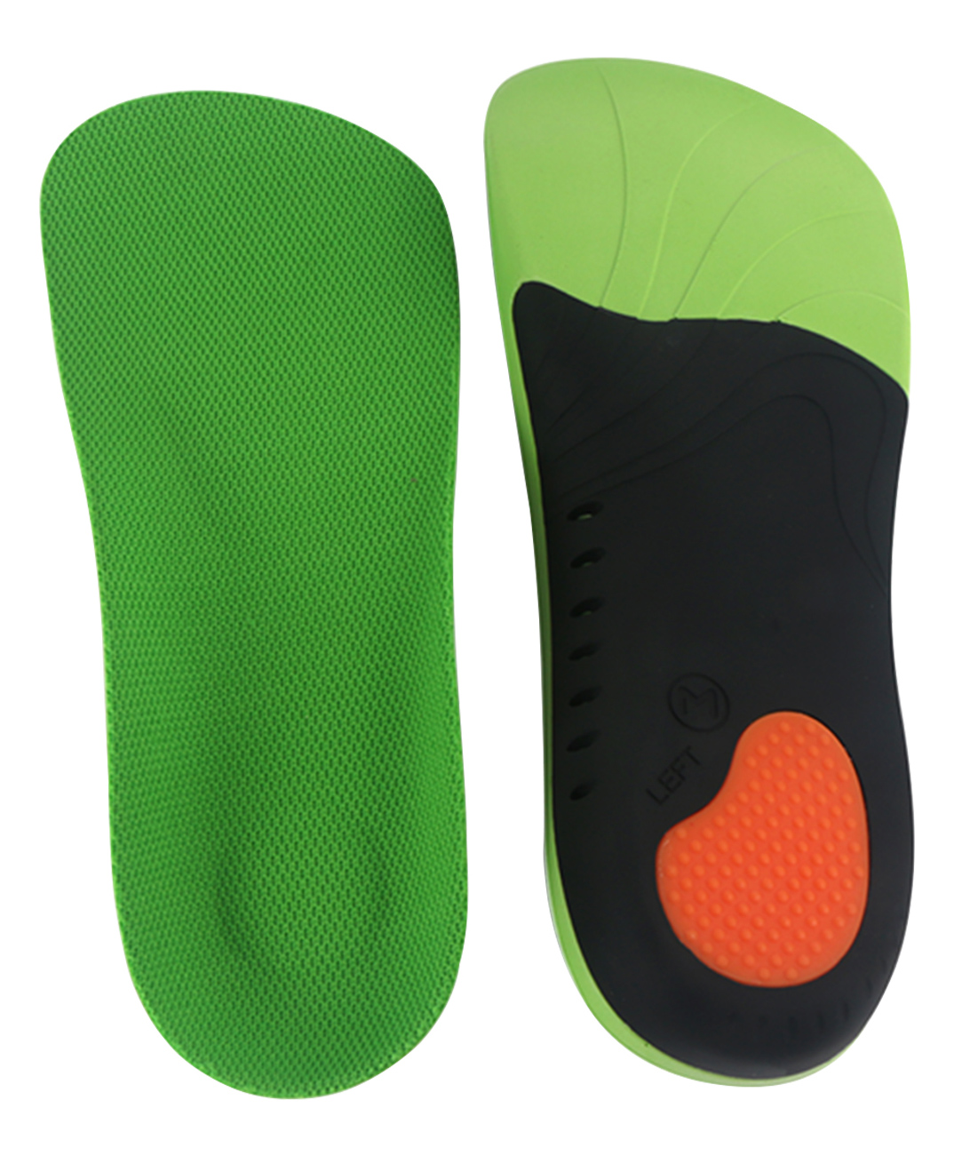 Dr Foot Orthotics with  Arch Support Pain Relief Insole Small- Green & Black