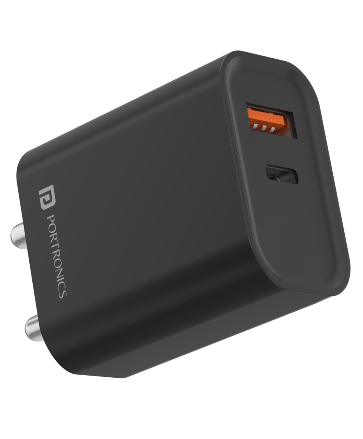 Portronics POR-1445 Adapto 45 20W Mach USB andType-C Dual Output Super Fast Charger Fast Charging and USB A Adaptor for iPhone Android and Other Type C Enabled Devices-Black-picture-12