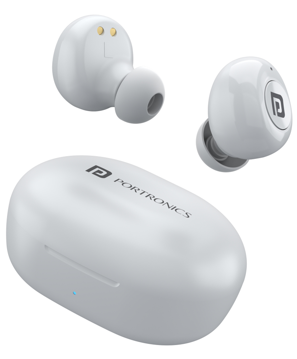 Portronics Harmonics Twins S3 Smart TWS Bluetooth 5.2 Earbuds with 20 Hrs Playtime Lightweight Earbuds-White-image-40
