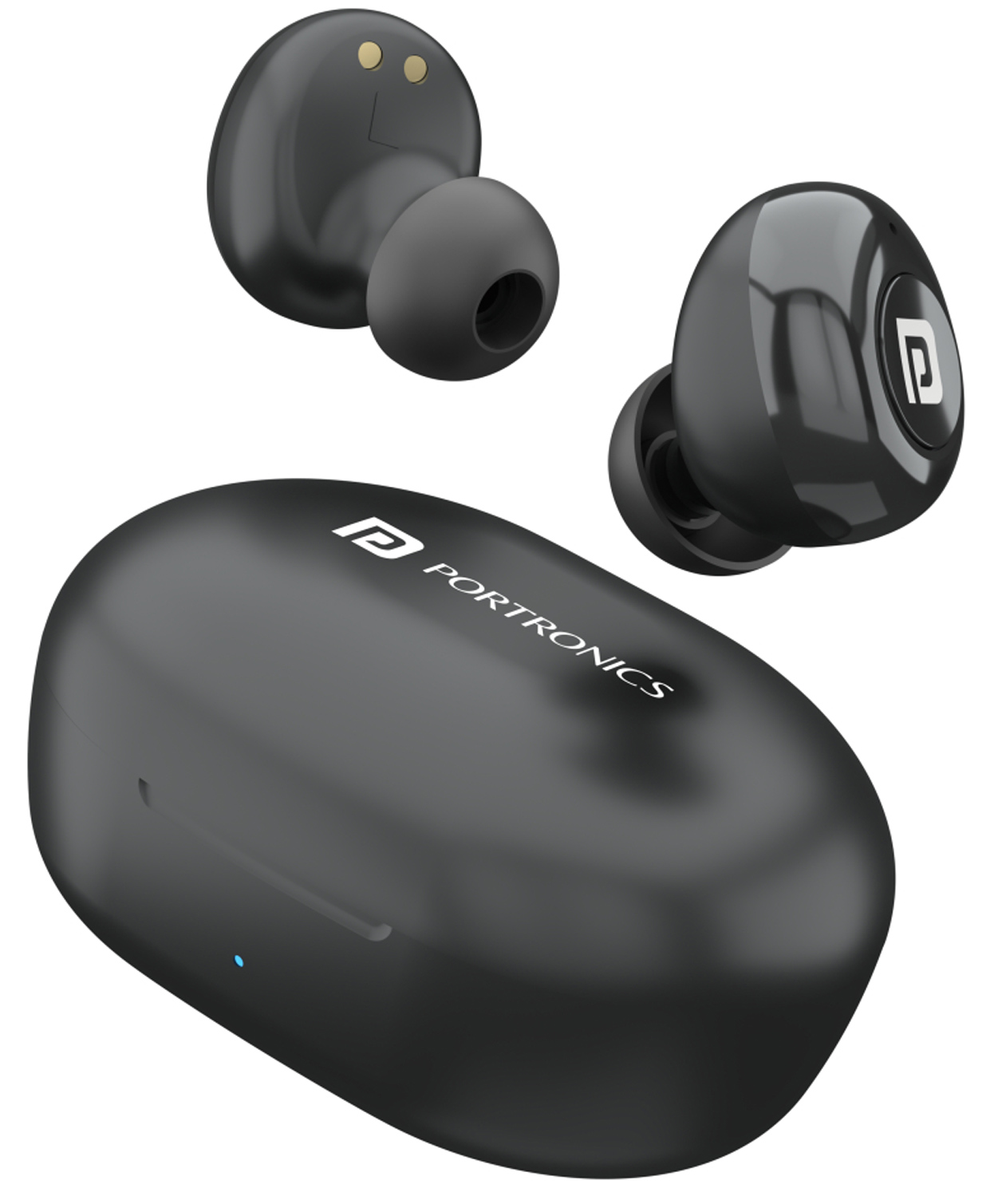 Portronics Harmonics Twins S3 Smart TWS Bluetooth 5.2 Earbuds with 20 Hrs Playtime 8mm Drivers Lightweight Design-Black-image-39