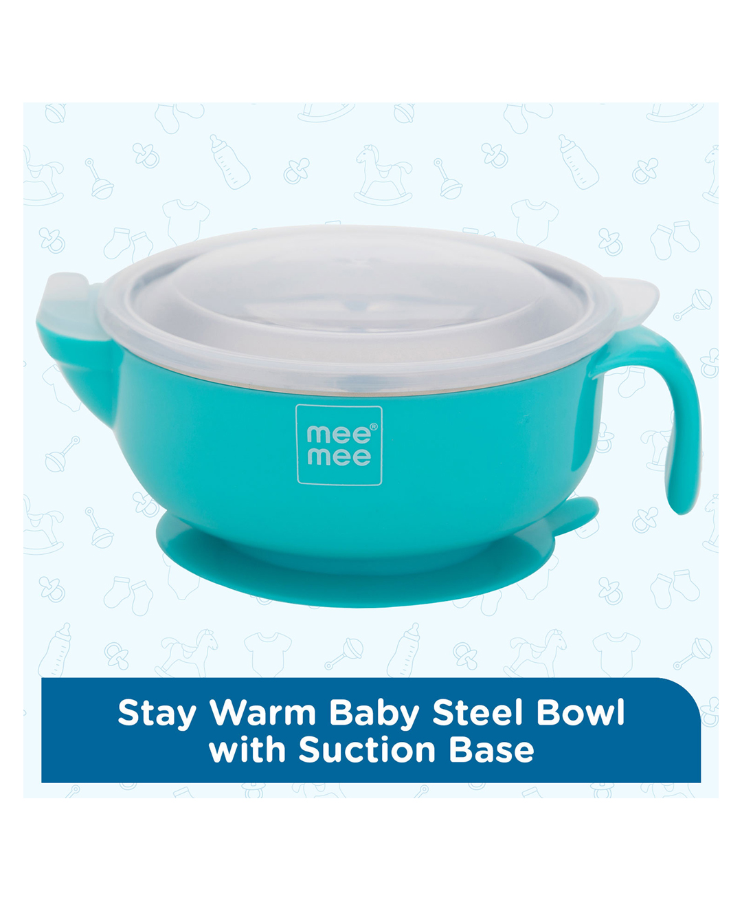 Mee Mee Air Tight Baby Feeding Bowl - Light Blue-image-24