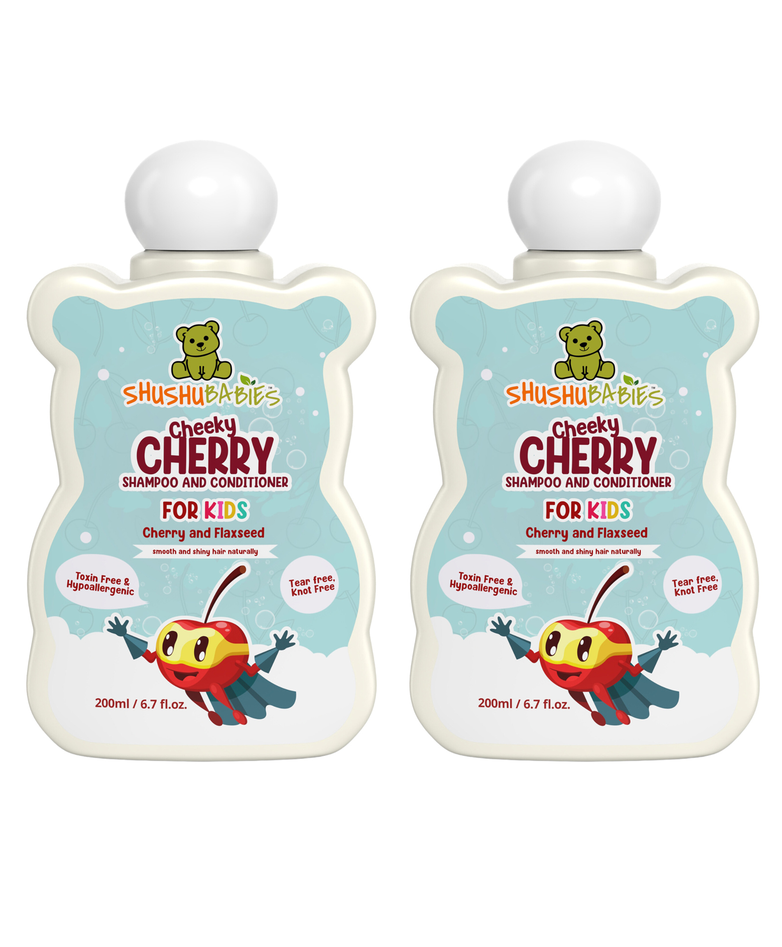 ShuShu Babies Cheeky Cherry Shampoo and Conditioner Pack of 2-200 ml each-picture-34