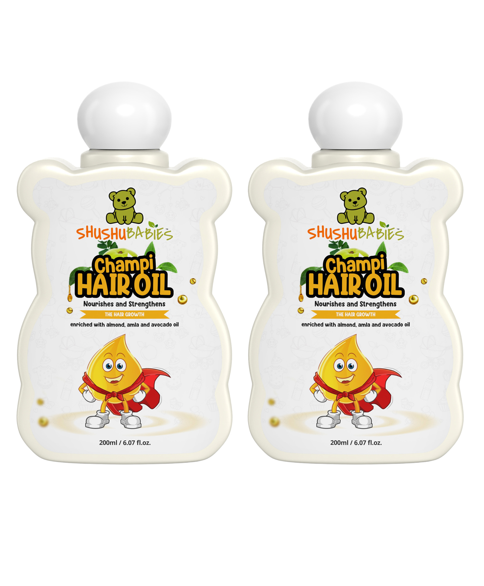 ShuShu Babies Natural Champi Hair Oil Pack of 2 - 200 ml each-picture-10