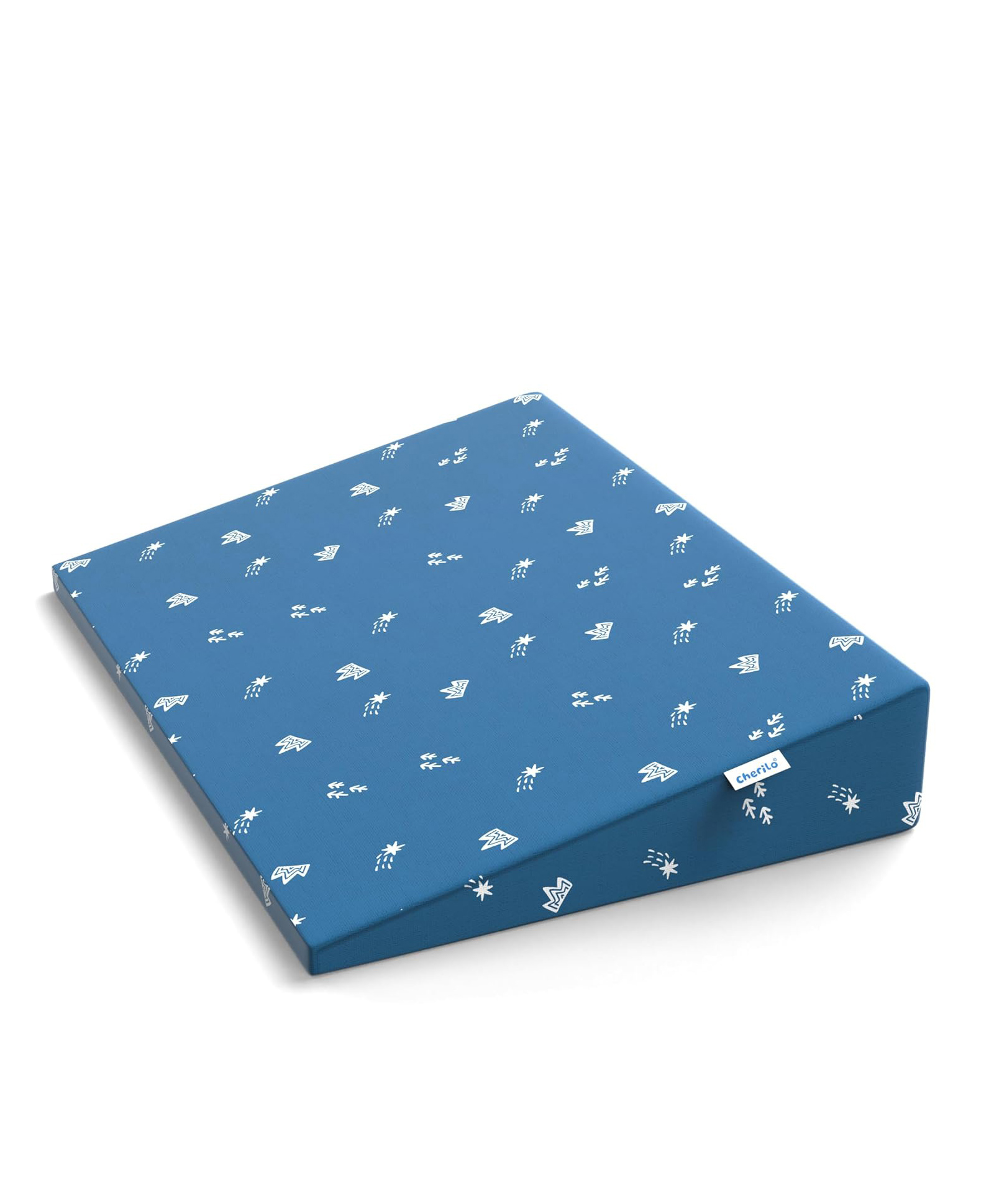 Cherilo Half Size Elevated Wedge Pillow Star Design - Blue-image-39