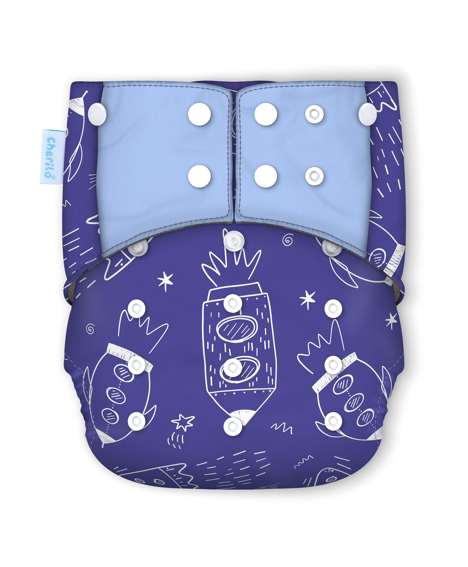 Cherilo Leakproof Washable Baby Diaper - ( 1 Galaxy Pattern Diaper with 1 Insert)-picture-19