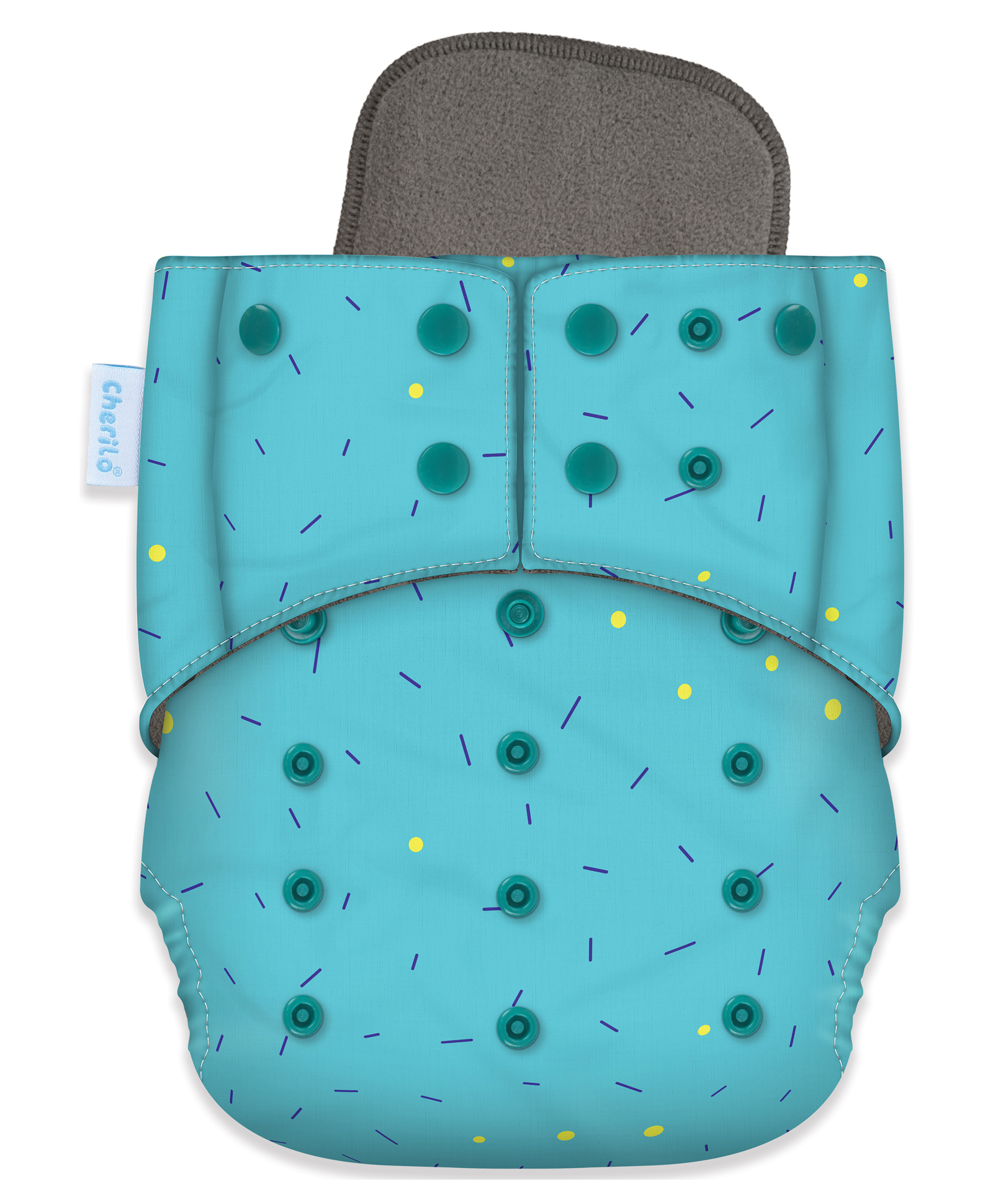 Cherilo Leakproof Washable Baby Diaper - ( 1 Starlink Pattern Diaper with 1 Insert)-picture-26