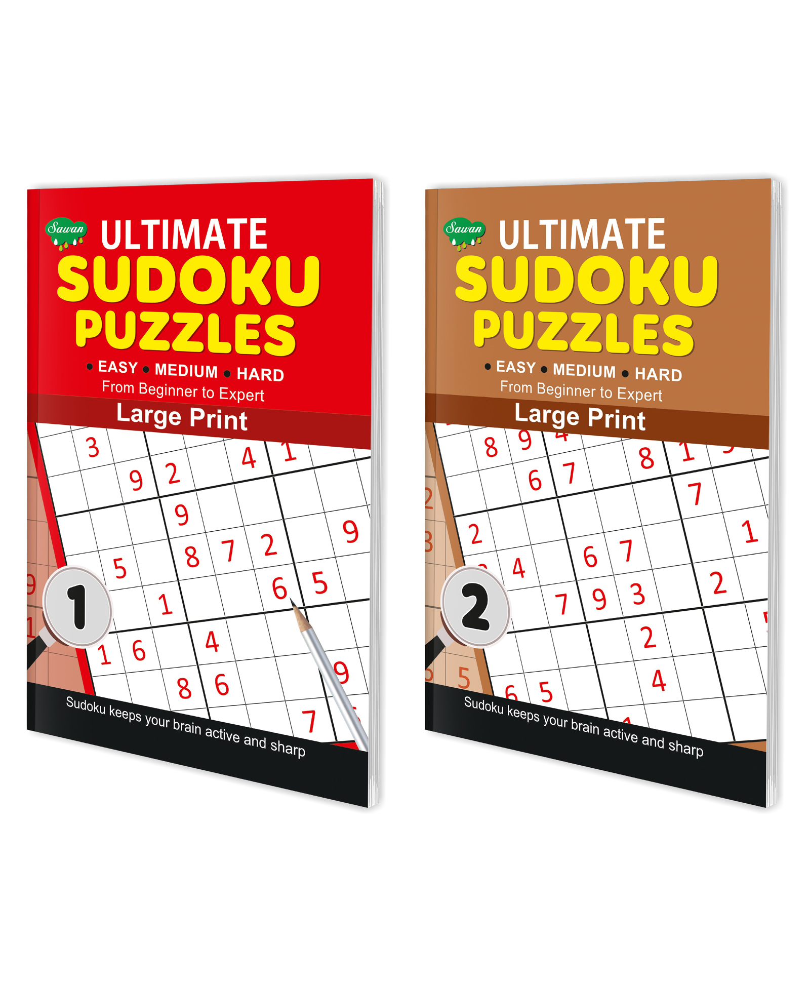 Sawan Present Ultimate Sudoku Puzzles Easy to Expert with Answers Set Of 2 - English-picture-23