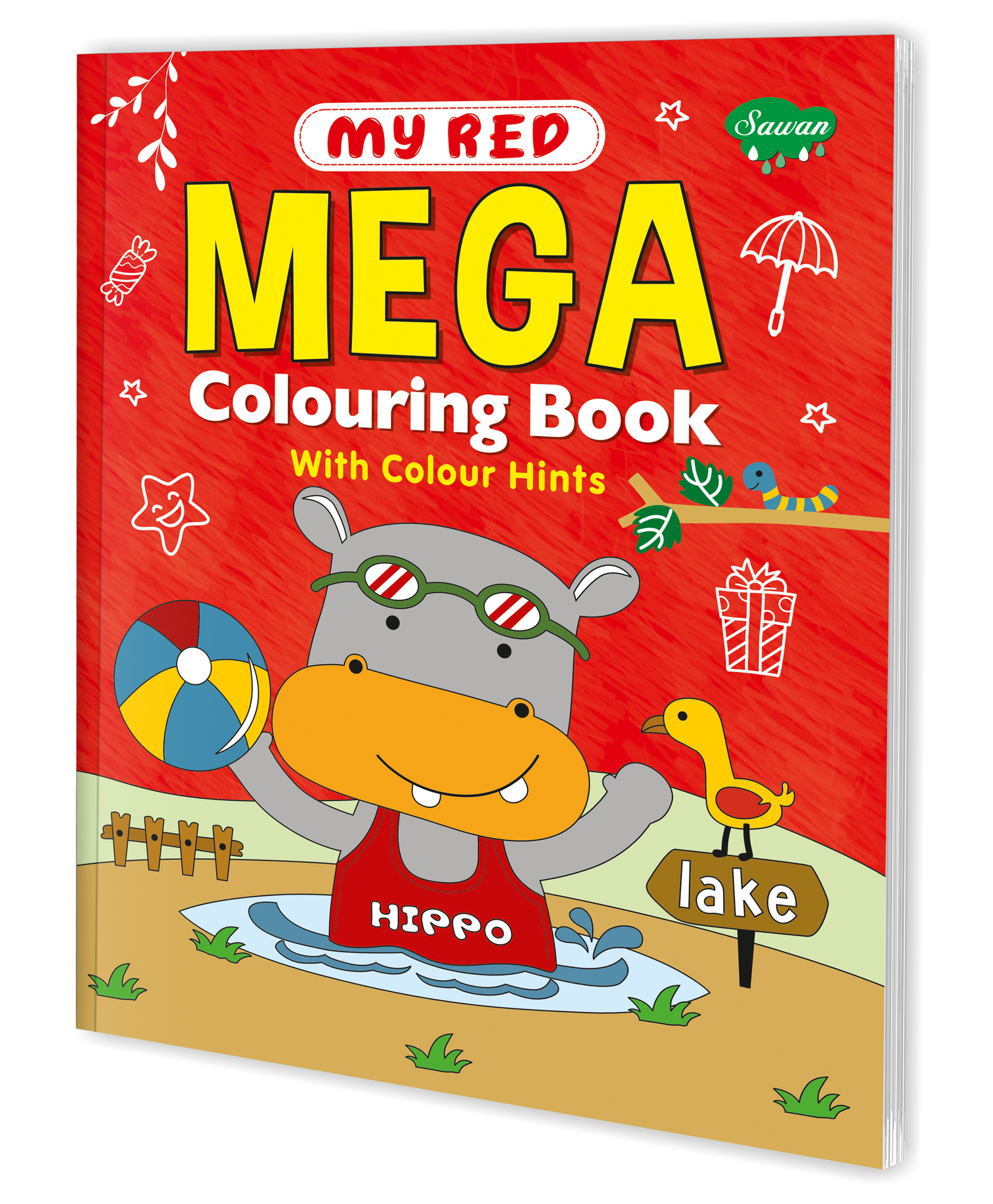 Sawan Red Mega Colouring Book with Colour Hint- English-image-12