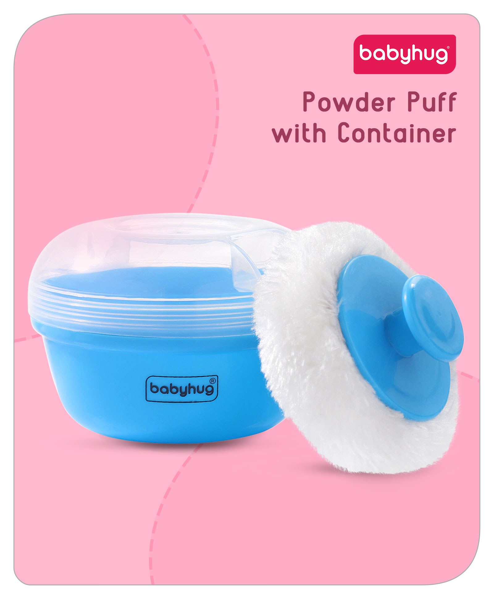 Babyhug Powder Puff with Container - Blue
