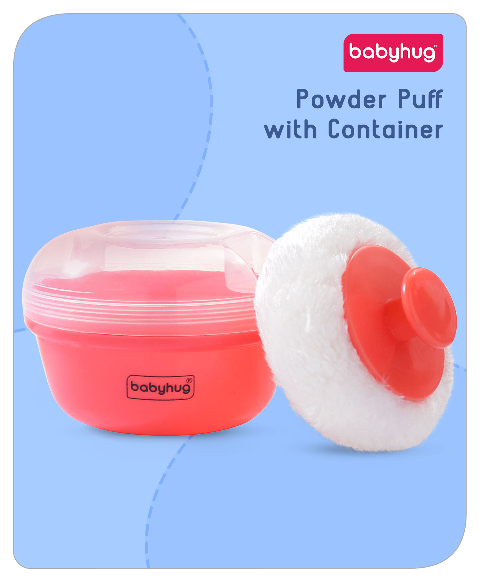 Babyhug Powder Puff with Container - Pink