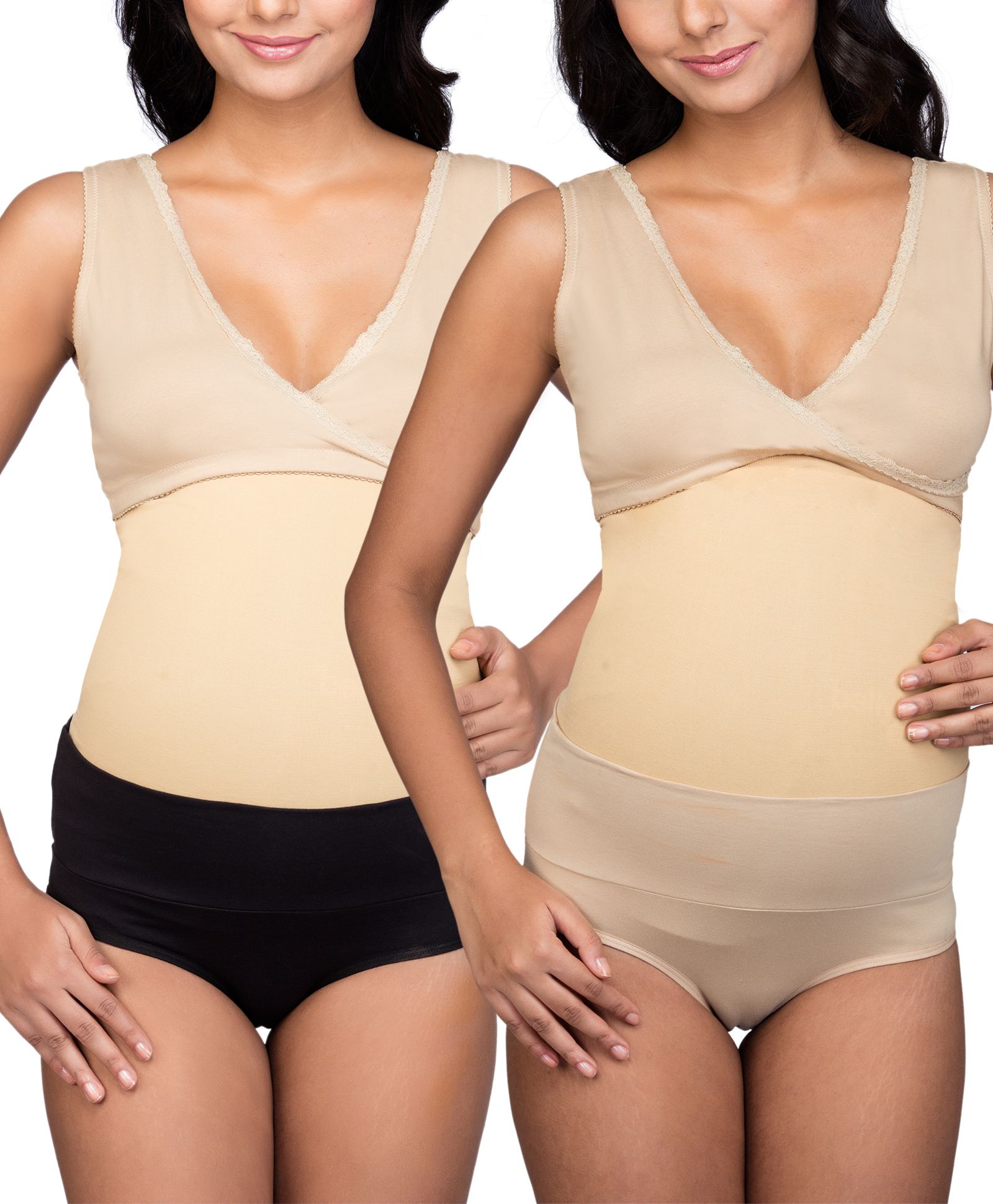 Kriti Maternity Panties Pack of 2 - Black Skin-picture-17