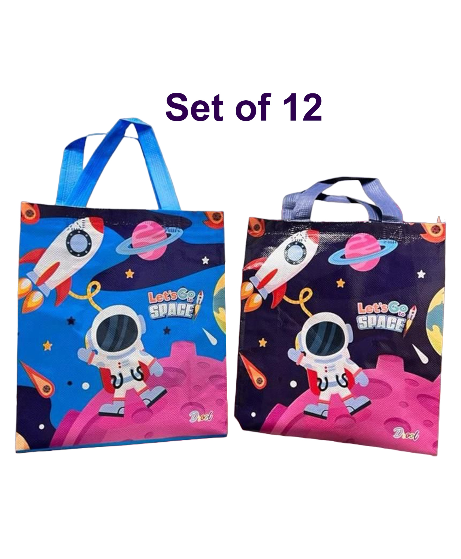 Asera Space Theme Carry Bags Return Gifts for Birthday for Kids Pack of 12- Multicolor-picture-23