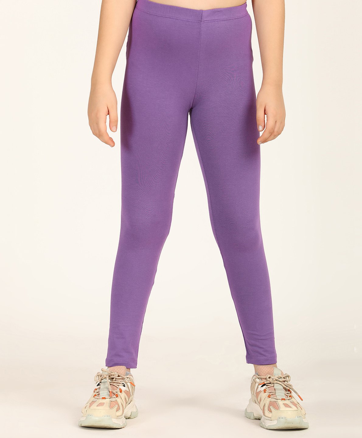 Zion Solid Leggings - Purple-image-3
